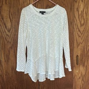 Style & co. Lace Flowy Top